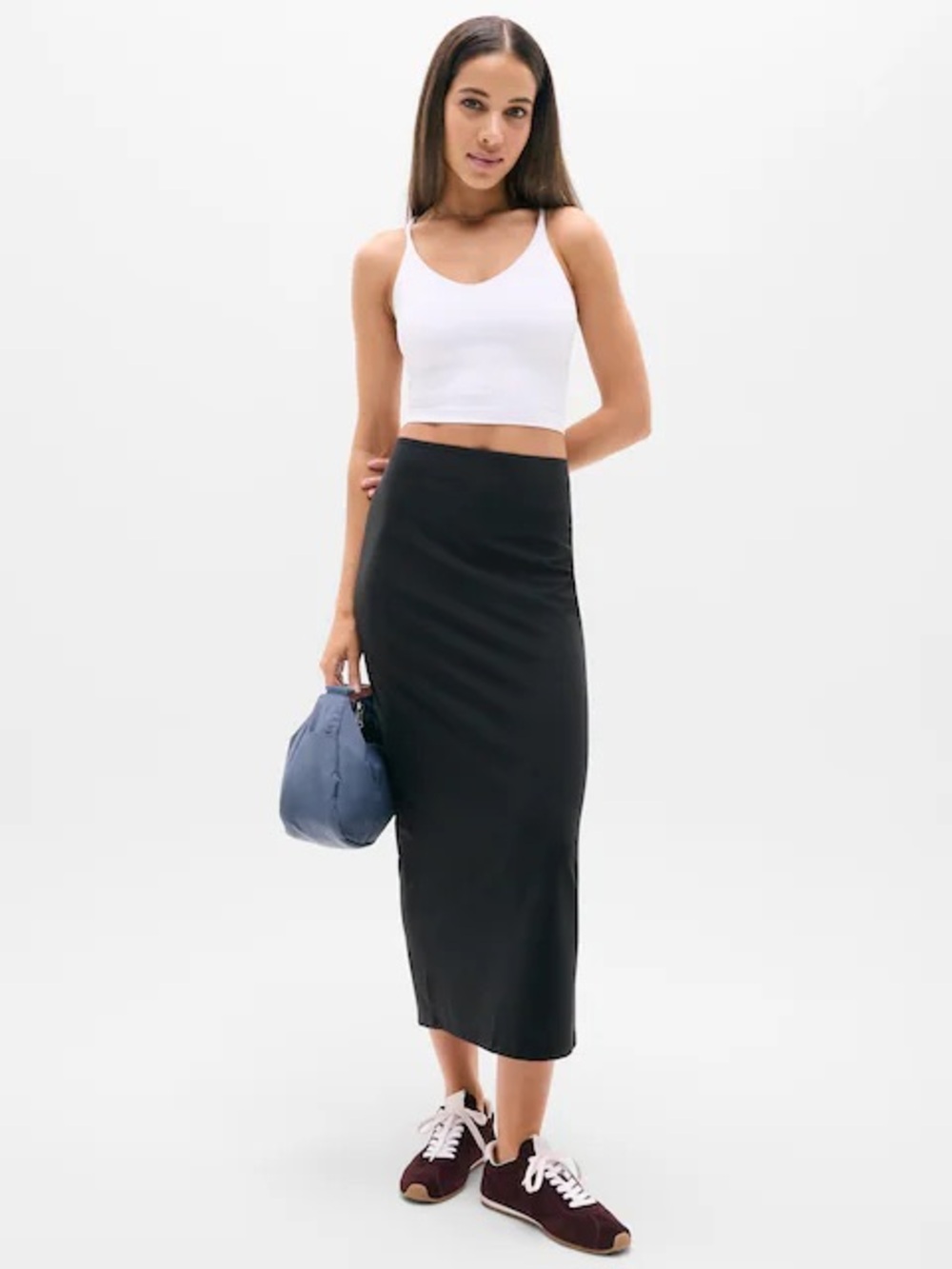 Athleta Black High-Rise Maxi Skirt